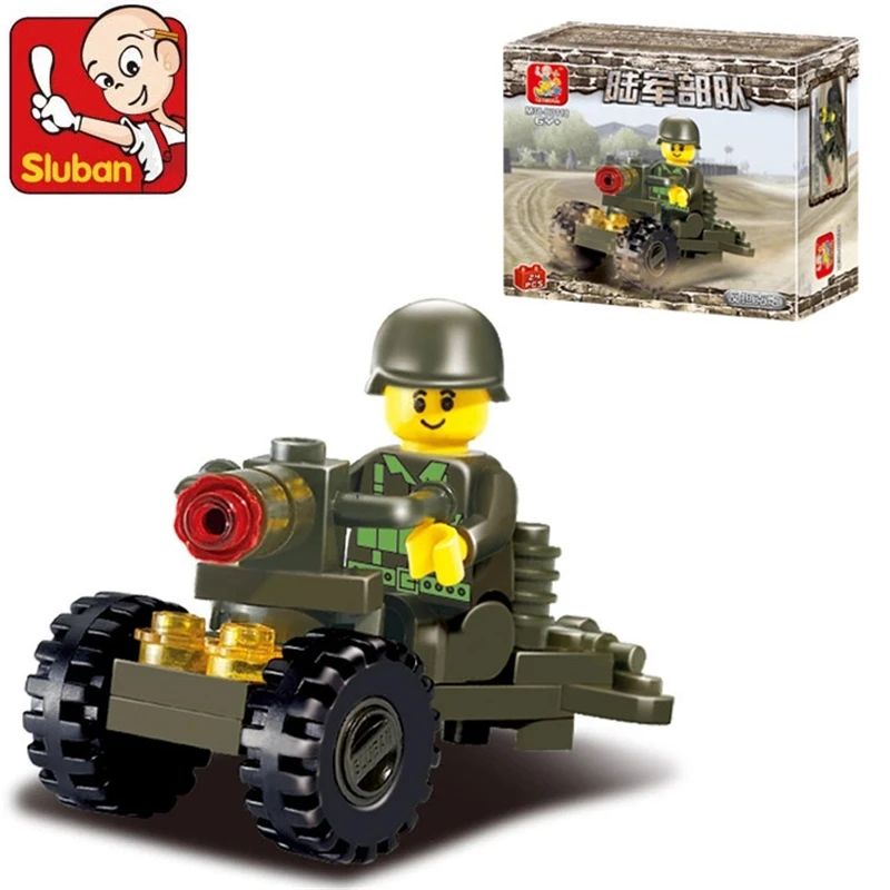 Sluban 0118 24PCS Army unit - anti-tank gun.Legoings toys for children educational building blocks 3D DIY Figures
Sluban 0118 24PCS Army unit - anti-tank gun.Legoings toys for children educational building blocks 3D DIY Figures