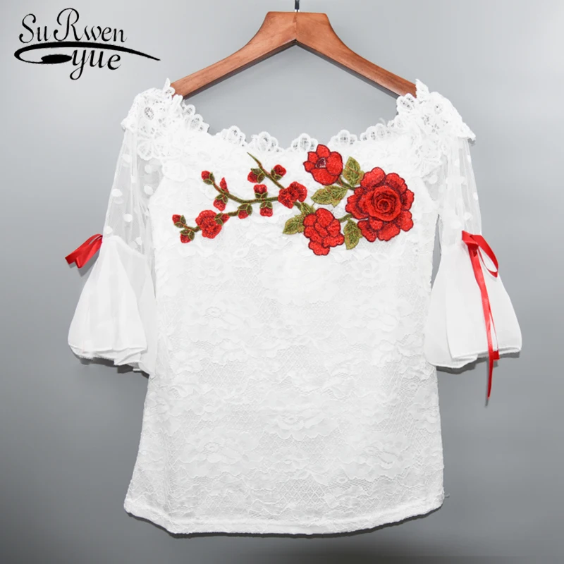 Fashion lace blouse women shirt flare sleeve sexy hollow lace women blouse shirt slash neck embroidery lace tops blusas 6811 30
Fashion lace blouse women shirt flare sleeve sexy hollow lace women blouse shirt slash neck embroidery lace tops blusas 6811 30