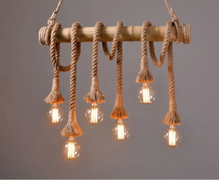 Vintage Rope Pendant Light Lamp Loft Creative Personality Industrial Lamp Edison Bulb American Style For Living Room
Vintage Rope Pendant Light Lamp Loft Creative Personality Industrial Lamp Edison Bulb American Style For Living Room