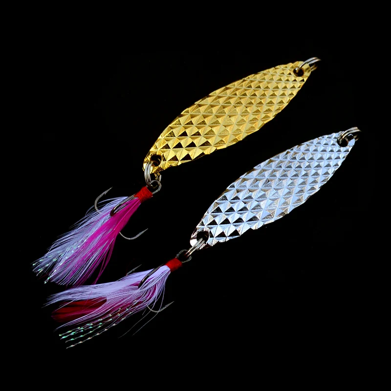 Fishing Spoon Lures 1 Piece Metal Flasher Feather Fish Scale Leech Fishing Spoon Salmon Trout Hard Lure 7g 10g 15g 20g
Fishing Spoon Lures 1 Piece Metal Flasher Feather Fish Scale Leech Fishing Spoon Salmon Trout Hard Lure 7g 10g 15g 20g