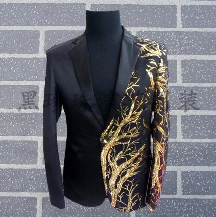 Black Men Suits Designs Masculino Homme Terno Stage Costumes For Singers Men Sequin Blazer Dance Clothes Jacket Style Dress
Black Men Suits Designs Masculino Homme Terno Stage Costumes For Singers Men Sequin Blazer Dance Clothes Jacket Style Dress