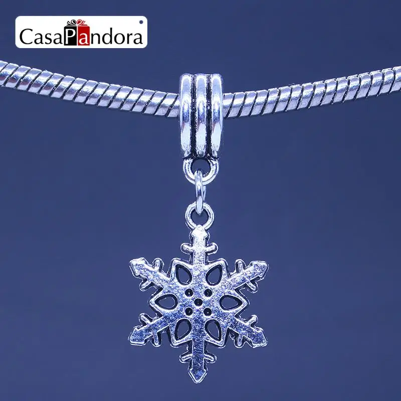 925 Plated Christmas Snowflake Shape Pendant Fit Bracelet Charm DIY Bead Jewelry Making Pingente Berloque
925 Plated Christmas Snowflake Shape Pendant Fit Bracelet Charm DIY Bead Jewelry Making Pingente Berloque