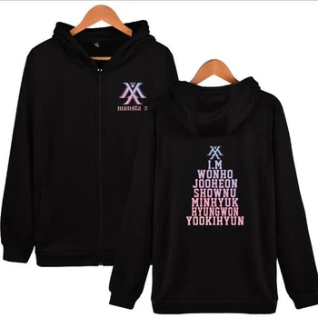K-POP Monsta x Women/Men Zipper Hoodies And Sweatshirt Korean Fashion Cool Kpop Hip-hop Zip Hooded Jacket Female Hoody Tracksuit
K-POP Monsta x Women/Men Zipper Hoodies And Sweatshirt Korean Fashion Cool Kpop Hip-hop Zip Hooded Jacket Female Hoody Tracksuit