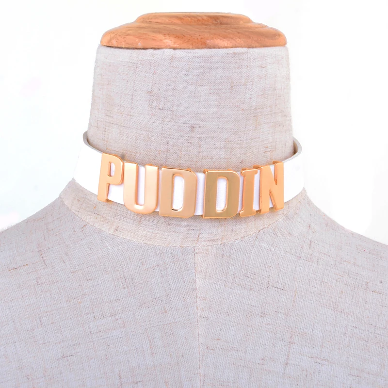 New Party Choker Pop Culture Letter Necklace Harley Quinn PUDDIN Choker Suicide Squad Collar Neck Necklace For Women
New Party Choker Pop Culture Letter Necklace Harley Quinn PUDDIN Choker Suicide Squad Collar Neck Necklace For Women