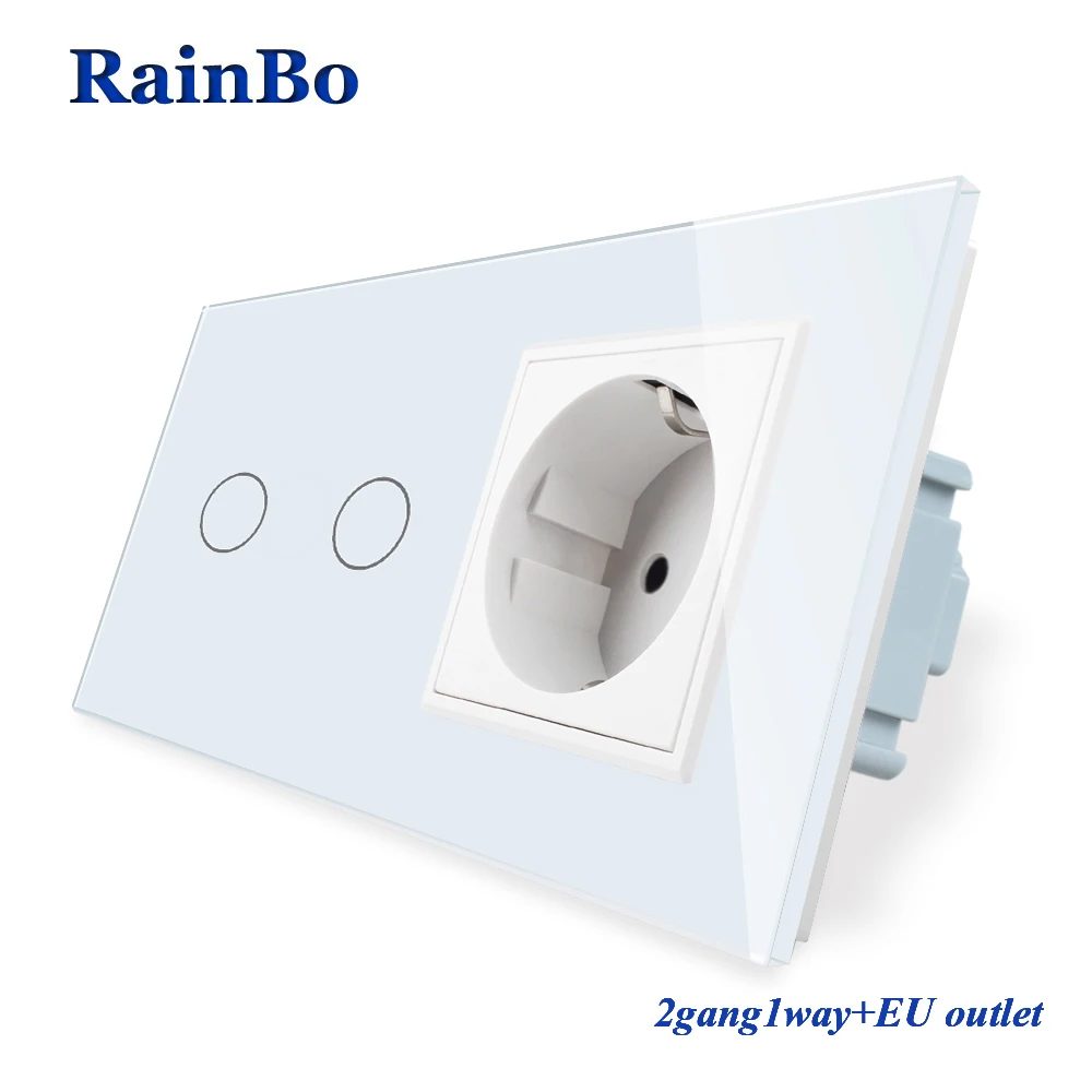 RainBo Luxury-Touch Screen-Control Tempered-crystal Glass-Panel Wall-Light Touch-Switch Socket-Wall-Socket A29218ECW/B
RainBo Luxury-Touch Screen-Control Tempered-crystal Glass-Panel Wall-Light Touch-Switch Socket-Wall-Socket A29218ECW/B