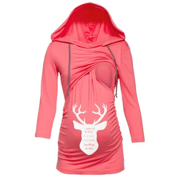Women Christmas Maternity Nursing Tops Long Sleeve Top Pregnant Hooded Blouse(Pink )
Women Christmas Maternity Nursing Tops Long Sleeve Top Pregnant Hooded Blouse(Pink )