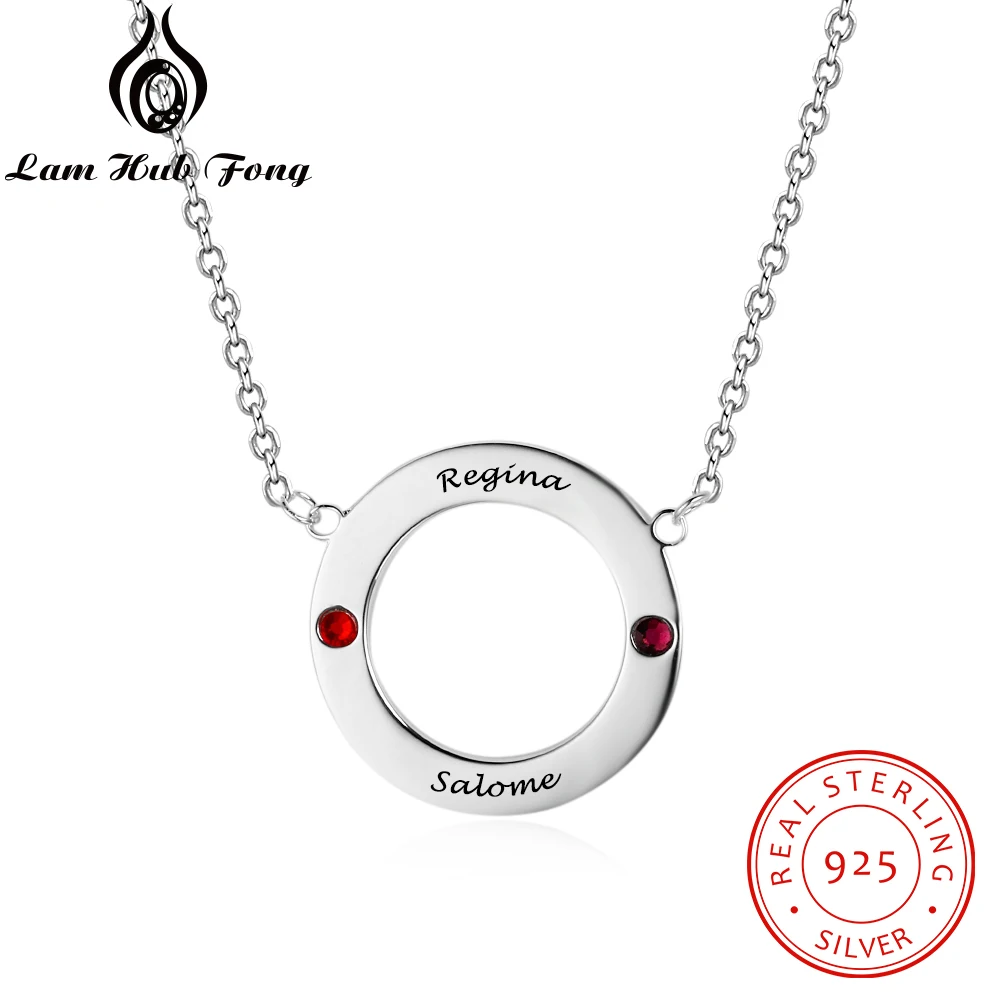 Personalized 925 Sterling Silver Circle Necklaces & Pendants Engrave Name DIY Birthstones Custom Necklace Anniversary Gift
Personalized 925 Sterling Silver Circle Necklaces & Pendants Engrave Name DIY Birthstones Custom Necklace Anniversary Gift