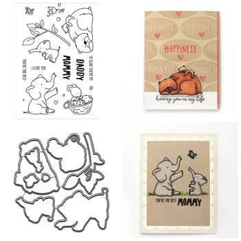Puppy Elephants With Mom Metal Cutting Dies&Stamp Sillicone Stencil Scrapbook Album Embossing For Paper Card Making Handcrafts
Puppy Elephants With Mom Metal Cutting Dies&Stamp Sillicone Stencil Scrapbook Album Embossing For Paper Card Making Handcrafts