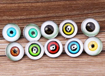 

60pcs/lot 18mm glass eyes print snap new button jewelry luxurious alloy botton Rhinestone Button watches Snaps Jewelry