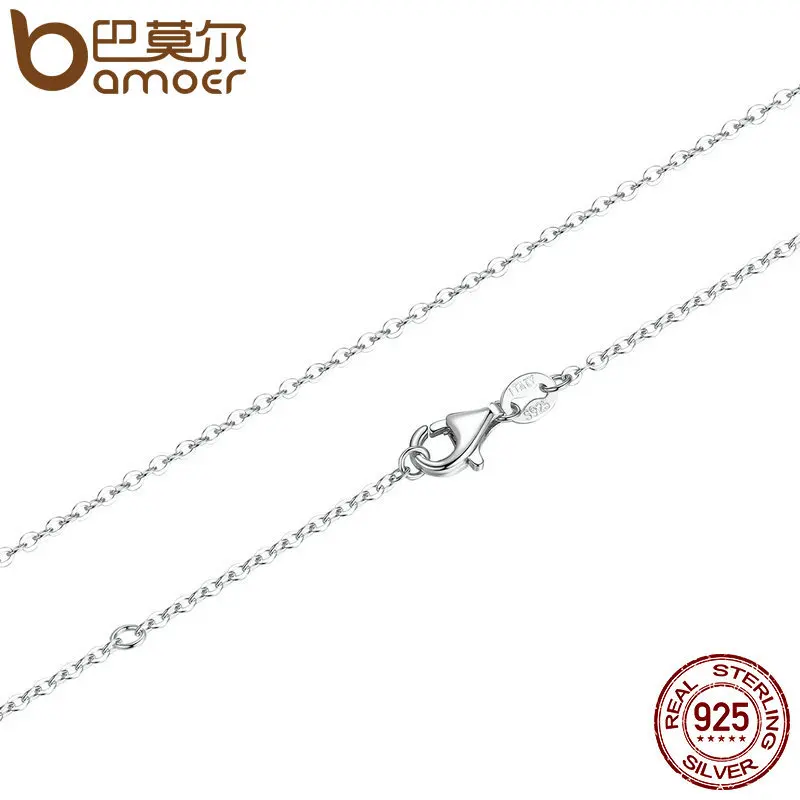45CM Necklace Chain 925 Sterling Silver Lobster Clasp Adjustable Simple Chain Fashion Necklace Jewelry SCA010-45 BAMOER
45CM Necklace Chain 925 Sterling Silver Lobster Clasp Adjustable Simple Chain Fashion Necklace Jewelry SCA010-45 BAMOER