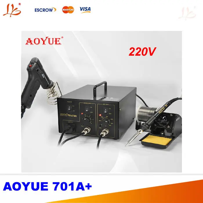 220V AOYUE 701A+ 2 in 1 BGA Desoldering Station Electric Vacuum Desoldering Pump Solder Sucker Gun +Soldering Station
220V AOYUE 701A+ 2 in 1 BGA Desoldering Station Electric Vacuum Desoldering Pump Solder Sucker Gun +Soldering Station