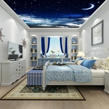 Sky Ceiling Wall Papers 3d Stars Moon Photo Wallpaper Mural Bedroom Papel De Parede Thicken Self Adhesive Vinyl /Silk Wall Paper
Sky Ceiling Wall Papers 3d Stars Moon Photo Wallpaper Mural Bedroom Papel De Parede Thicken Self Adhesive Vinyl /Silk Wall Paper