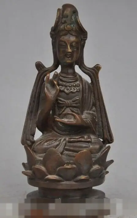 S00529 7"old Chinese Buddhism Bronze Lotus kwan-yin guanyin Bodhisattva buddha Statue (B0328)
S00529 7"old Chinese Buddhism Bronze Lotus kwan-yin guanyin Bodhisattva buddha Statue (B0328)