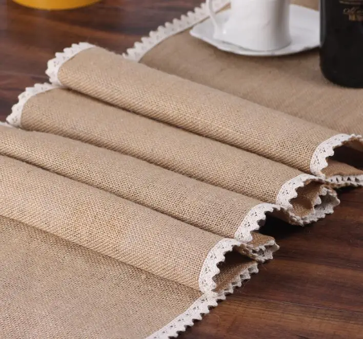 5pcs 2019 Christmas Burlap Lace Hessian Table Runner Tablecloth Xmas Table Linen Cloth Wedding Decoration 30*275cm
5pcs 2019 Christmas Burlap Lace Hessian Table Runner Tablecloth Xmas Table Linen Cloth Wedding Decoration 30*275cm