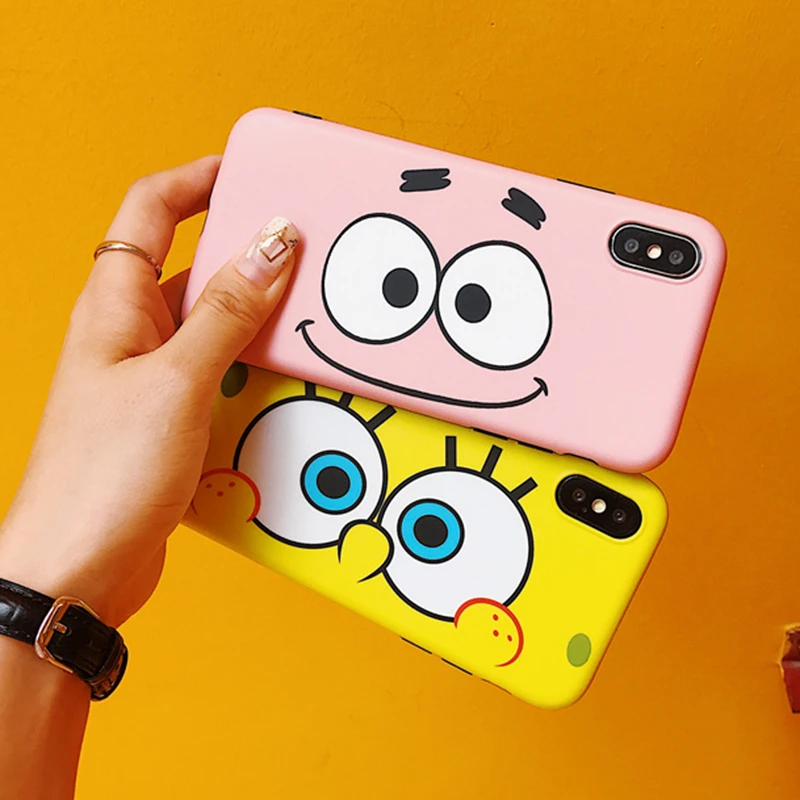 Cartoon Sponge Patrick Star Case For iPhone Xs Max Xr X 8 7 6 6S Plus super lovely Baby big eyes Comic imd Silicon Soft Cover
Cartoon Sponge Patrick Star Case For iPhone Xs Max Xr X 8 7 6 6S Plus super lovely Baby big eyes Comic imd Silicon Soft Cover