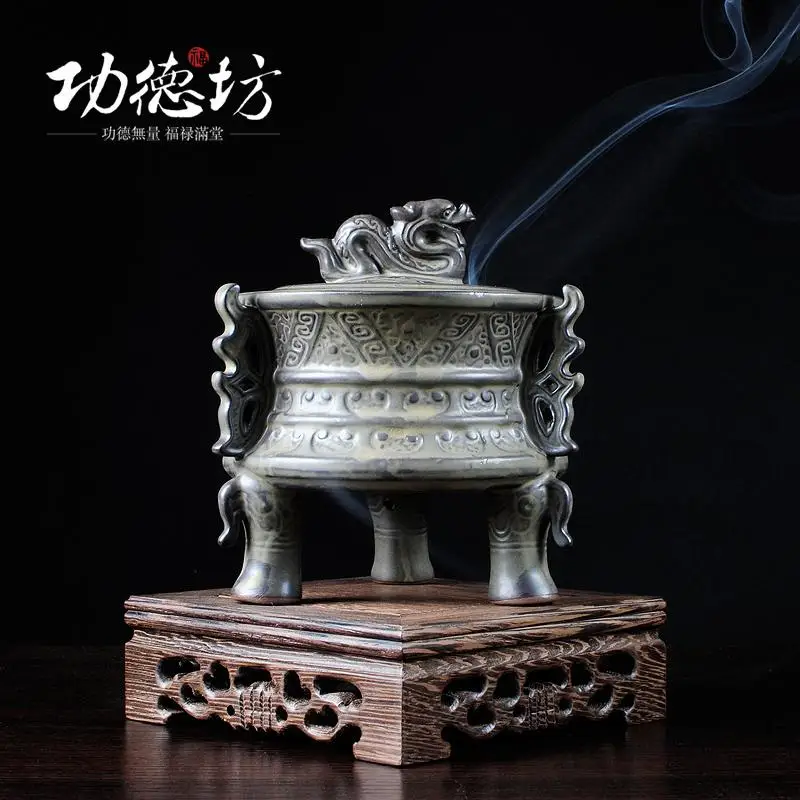Beautiful creative incense coil furnace home aromatherapy ceramic kiln glaze Shen Tan Tower burner | Дом и сад