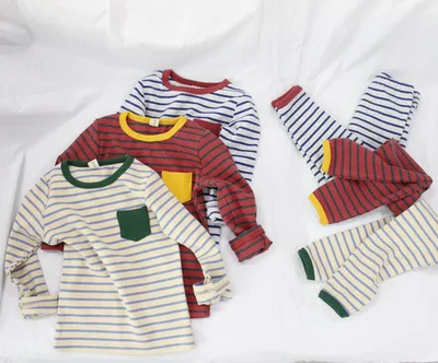 Kids Pajamas Children Clothing for Sleepwear Korean New Baby Boys and Girls Striped Tops+pants 2pcs Suit Girls Pajamas 2-8 Years
Kids Pajamas Children Clothing for Sleepwear Korean New Baby Boys and Girls Striped Tops+pants 2pcs Suit Girls Pajamas 2-8 Years