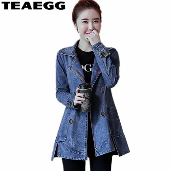 TEAEGG Plus Size 3XL Blue Denim Trenchcoat Bouble Breasted 2020 Casual Loose Spring Autumn Trench Coat Women Windbreaker AL1274
TEAEGG Plus Size 3XL Blue Denim Trenchcoat Bouble Breasted 2020 Casual Loose Spring Autumn Trench Coat Women Windbreaker AL1274
