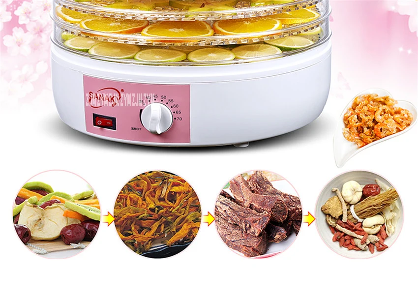 Description Picture 5 of itemS6 Home electric food meat fruit vegetable herb dehydrator dryer jerky dehydrator drying machine oven dehumidifier 5 layers 220V