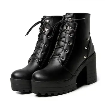 Chaussure Feminino Winter Pumps Zapatos Mujer Women Shoes Woman Platform Martin Ankle Boots Chunky High Heels Ladies BYB16161 
Chaussure Feminino Winter Pumps Zapatos Mujer Women Shoes Woman Platform Martin Ankle Boots Chunky High Heels Ladies BYB16161