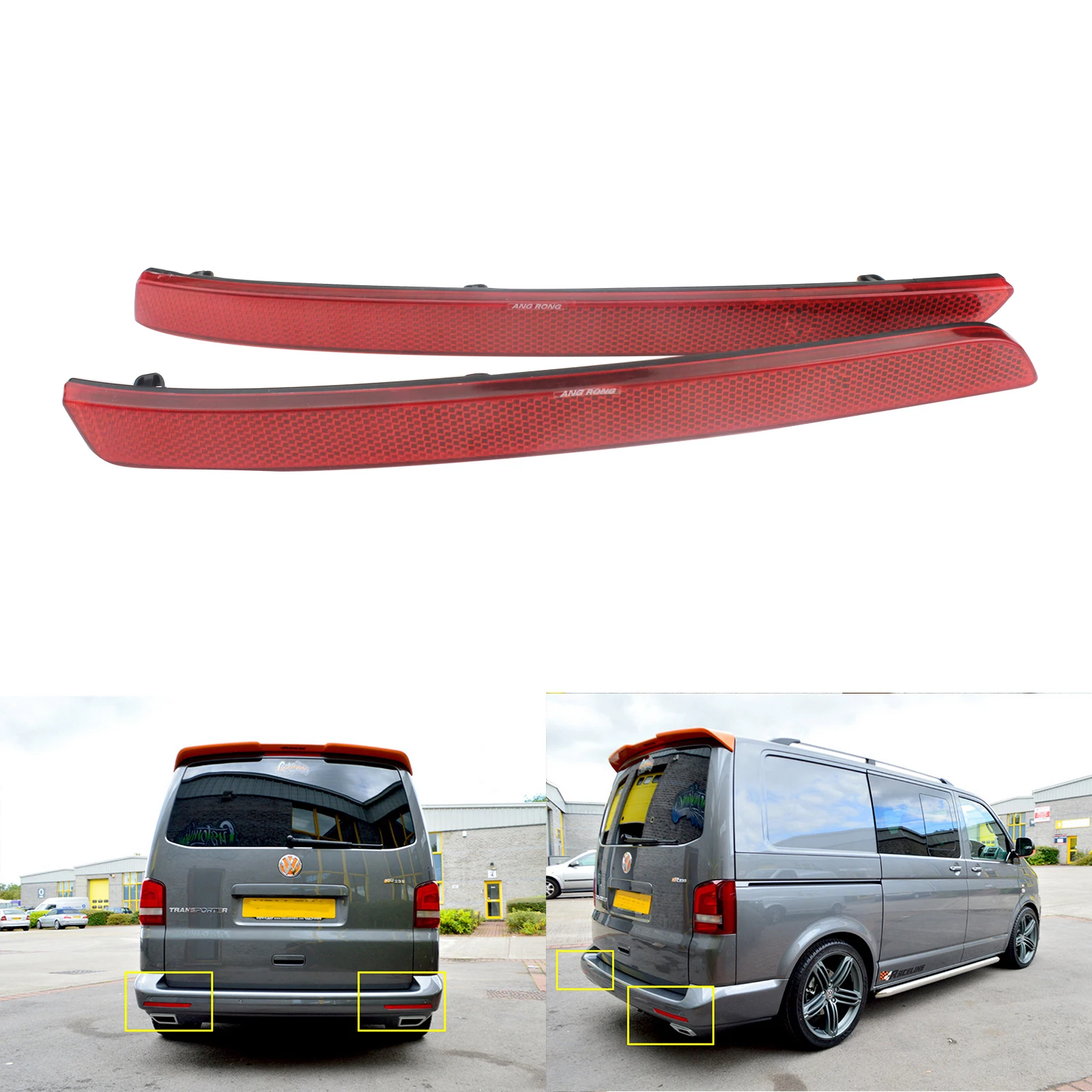 ANGRONG 2X Red Lens Rear Bumper Reflector Assembly For VW T5 Transporter MK V Multivan
ANGRONG 2X Red Lens Rear Bumper Reflector Assembly For VW T5 Transporter MK V Multivan