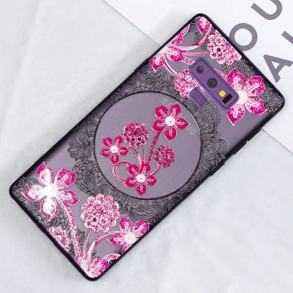 3D Diamond Lace Flower Case For SAMSUNG Note 9 S9 S8 Plus S7 Edge A6 A8 J4 J6 Plus 2018 A3 A5 J3 J5 J7 2017 J310 J510 A510 Cover (21)