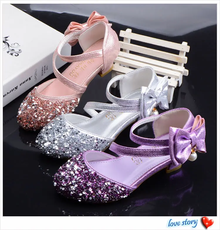 Children girl Rhinestone bling bowknot Shoes Girls dance Shoes high-heeled Party Princess Shoes 26-38 sliver pink purple TX03
Children girl Rhinestone bling bowknot Shoes Girls dance Shoes high-heeled Party Princess Shoes 26-38 sliver pink purple TX03