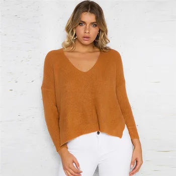 Hiawatha Sueter Mujer V-Neck Loose Asymmetrical Knitted 2018 Autumn Solid Color Pullover Women Sweater AW011
Hiawatha Sueter Mujer V-Neck Loose Asymmetrical Knitted 2018 Autumn Solid Color Pullover Women Sweater AW011