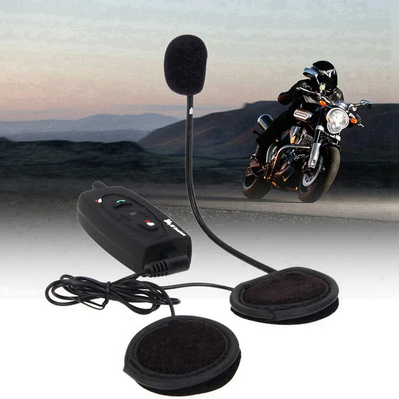 Image 500m V2 Motorcycle Moto Bluetooth Headset Ski Snowmobile Helmet Interphone 2 Riders Moto Communicator Headphones