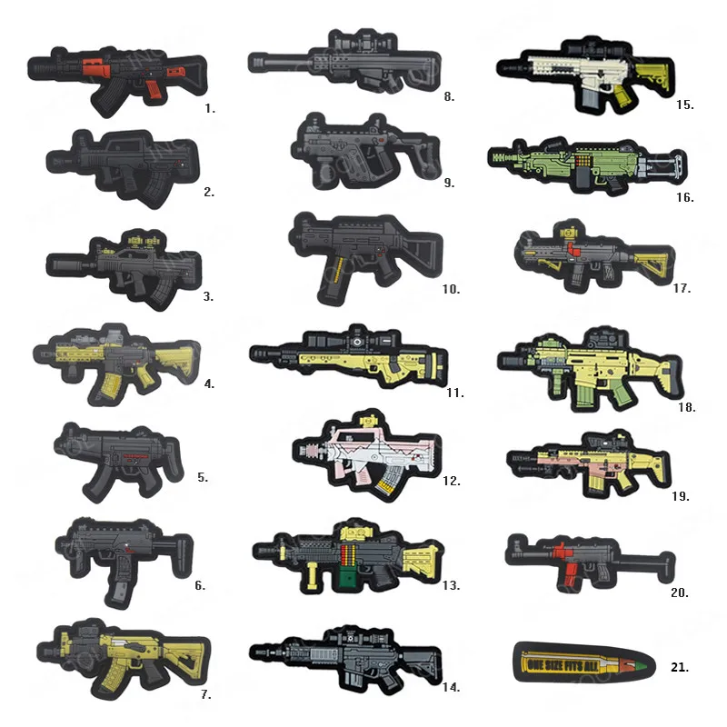 3D PVC Gun Shape Military Morale Patch Fastener Hook Patch Combat Rubber Badges For Clothing Bag Backpack Jackets Drop Shipping
3D PVC Gun Shape Military Morale Patch Fastener Hook Patch Combat Rubber Badges For Clothing Bag Backpack Jackets Drop Shipping