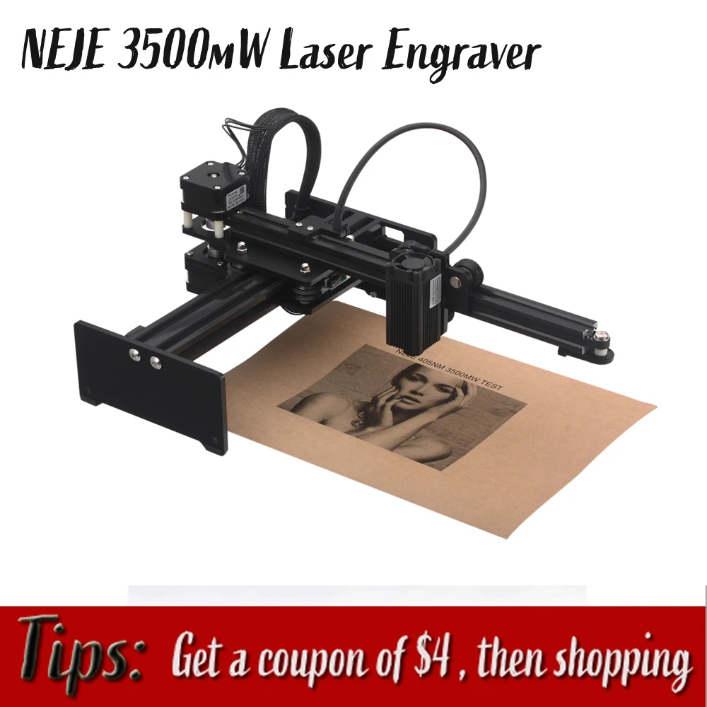 New NEJE 405NM 3500mw Professional Automatic DIY Desktop Mini CNC Laser Engraver Cutter Engraving Wood Cutting Machine Router
New NEJE 405NM 3500mw Professional Automatic DIY Desktop Mini CNC Laser Engraver Cutter Engraving Wood Cutting Machine Router