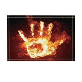 Abstract Decor, Flame Palm Against Black Backdrop Bath Rugs, Anti-Slip Doormat Floor Entryways Indoor Front Door Mat, Kids Mat
Abstract Decor, Flame Palm Against Black Backdrop Bath Rugs, Anti-Slip Doormat Floor Entryways Indoor Front Door Mat, Kids Mat