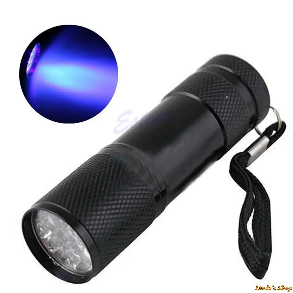 

9 LED Flashlight Torch Light Lamp Nice Mini Portable UV Ultra Violet Blacklight