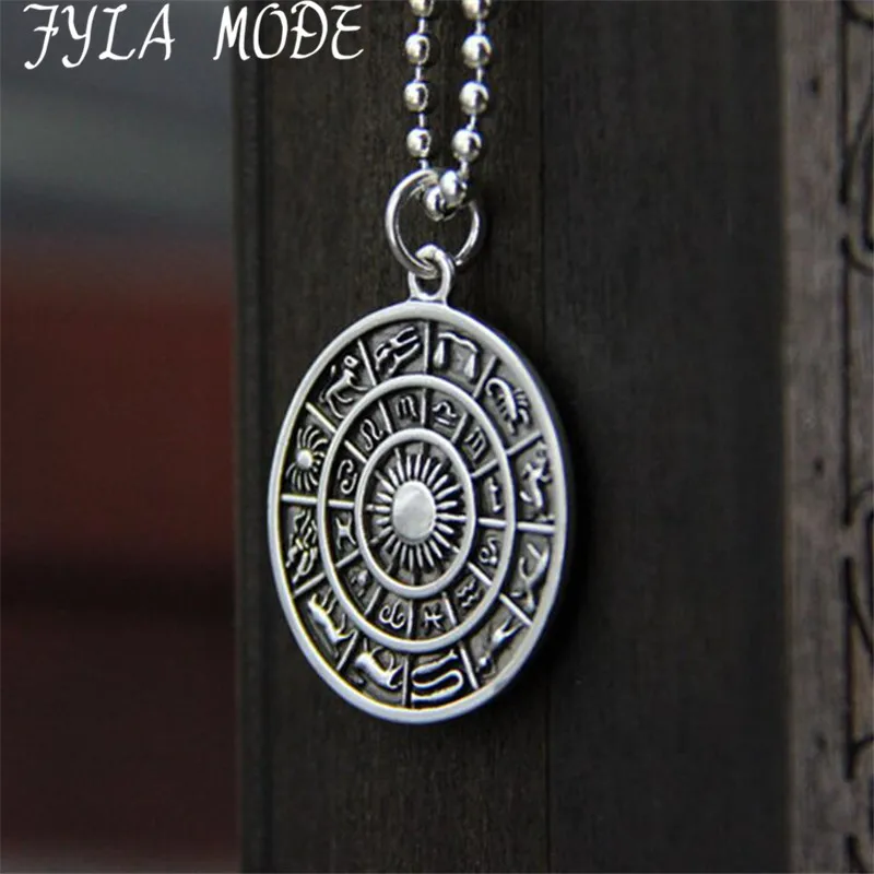 FYLA MODE Wholesale 2017 New Fashion Jewelry Men's S925 Sterling Silver Necklace 12 Constellation Pendant Male Fine Accessories
FYLA MODE Wholesale 2017 New Fashion Jewelry Men's S925 Sterling Silver Necklace 12 Constellation Pendant Male Fine Accessories