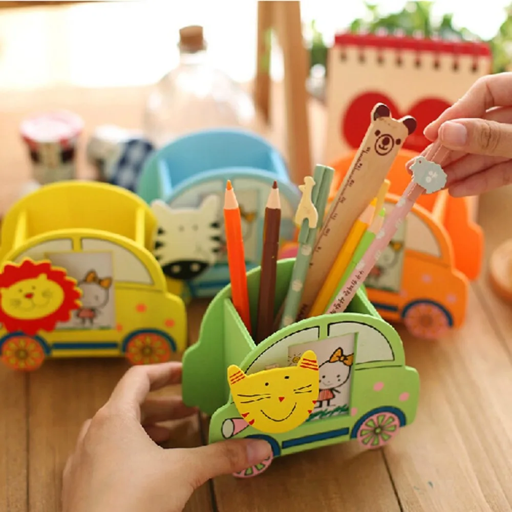 Creative Wooden Cartoon Car Modeling Photo Frame With Clip Fashionable Children Pen Container Pencil Holder Storage Tube
Creative Wooden Cartoon Car Modeling Photo Frame With Clip Fashionable Children Pen Container Pencil Holder Storage Tube