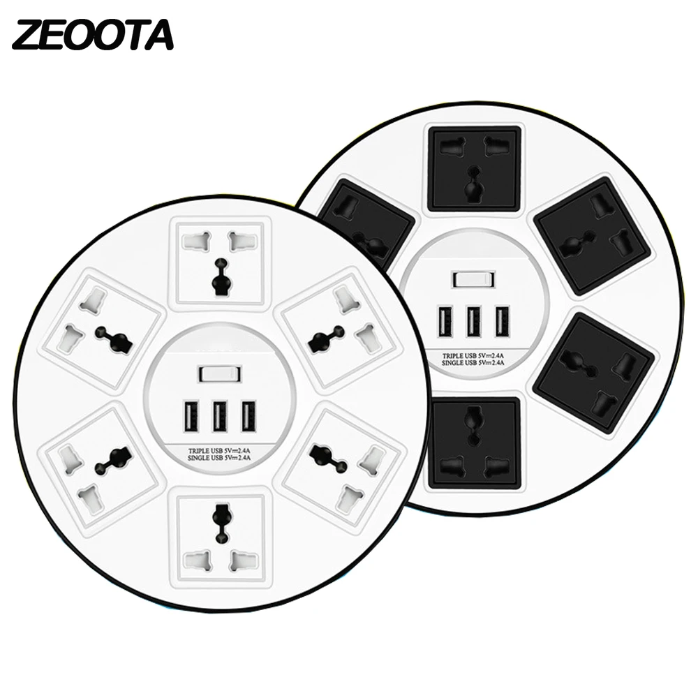 USB Power Strip Surge Protection 6 AC Universal Socket UFO Shape 2500W/10A Multifunction Outlets with USB 1.8m Extension Cord
USB Power Strip Surge Protection 6 AC Universal Socket UFO Shape 2500W/10A Multifunction Outlets with USB 1.8m Extension Cord