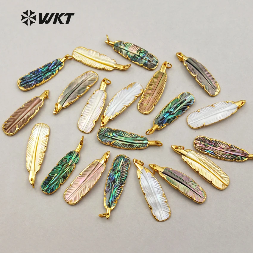 WT-P1242 Fashion New Pendant Different Color Natural Shell Pendant For women Fashion Jewelry Design Feather Shape Pendant
WT-P1242 Fashion New Pendant Different Color Natural Shell Pendant For women Fashion Jewelry Design Feather Shape Pendant