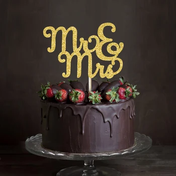 Gold/Silver Glitter Script Mr&Mrs Wedding Cake topper Bridal Shower/Annivers/Engagement Party Favors Decorations Cake Accessory
Gold/Silver Glitter Script Mr&Mrs Wedding Cake topper Bridal Shower/Annivers/Engagement Party Favors Decorations Cake Accessory