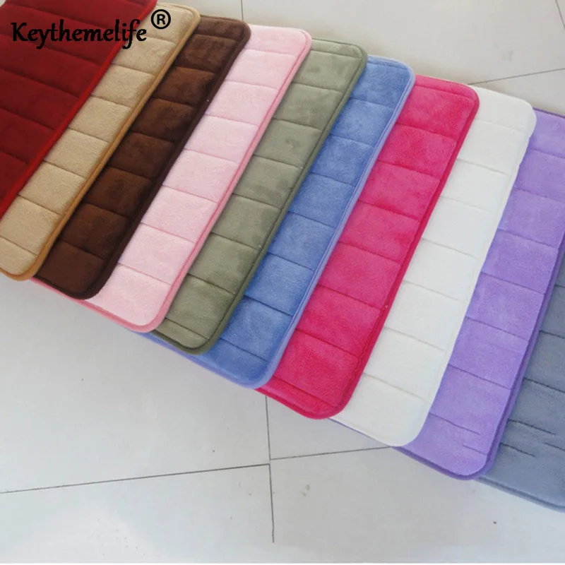 Keythemelife Non-slip Bath Mats 40x60cm Memory Foam Bathroom Horizontal Stripes Rose red red pink green blue coffee 10 color BA
Keythemelife Non-slip Bath Mats 40x60cm Memory Foam Bathroom Horizontal Stripes Rose red red pink green blue coffee 10 color BA