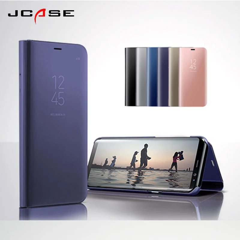 Jcase Luxury Electroplating Mirror Phone Case for iphone 6S 7 8 plus Fashion eather Smart Clear View Flip Stand Cover Phone Bag
Jcase Luxury Electroplating Mirror Phone Case for iphone 6S 7 8 plus Fashion eather Smart Clear View Flip Stand Cover Phone Bag