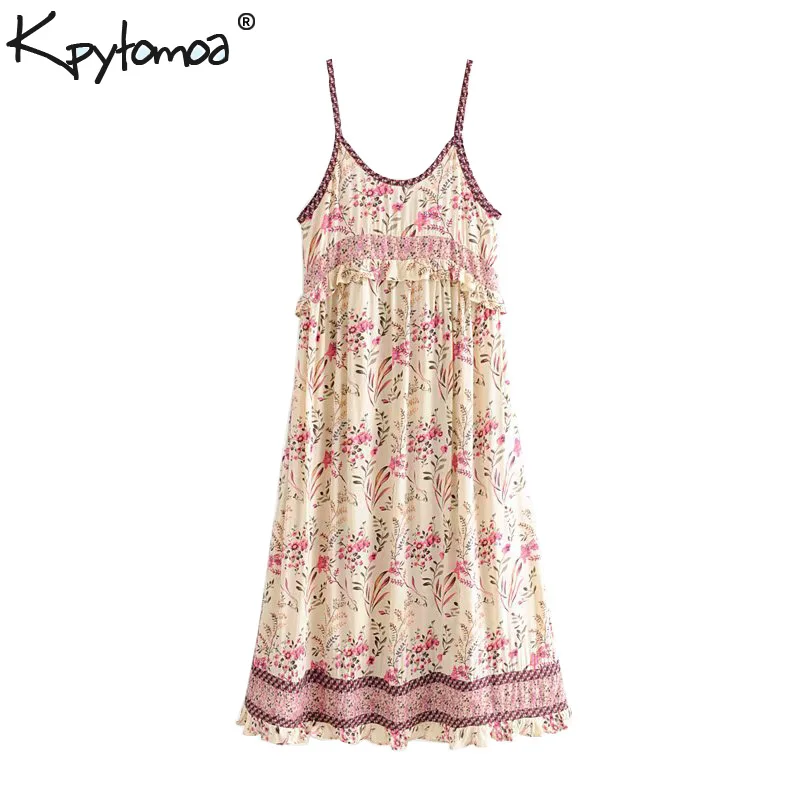 Boho Chic Summer Vintage Floral Print Ruffles Midi Strap Dress Women 2019 Fashion Sleeveless Beach Dresses Vestidos Mujer
Boho Chic Summer Vintage Floral Print Ruffles Midi Strap Dress Women 2019 Fashion Sleeveless Beach Dresses Vestidos Mujer
