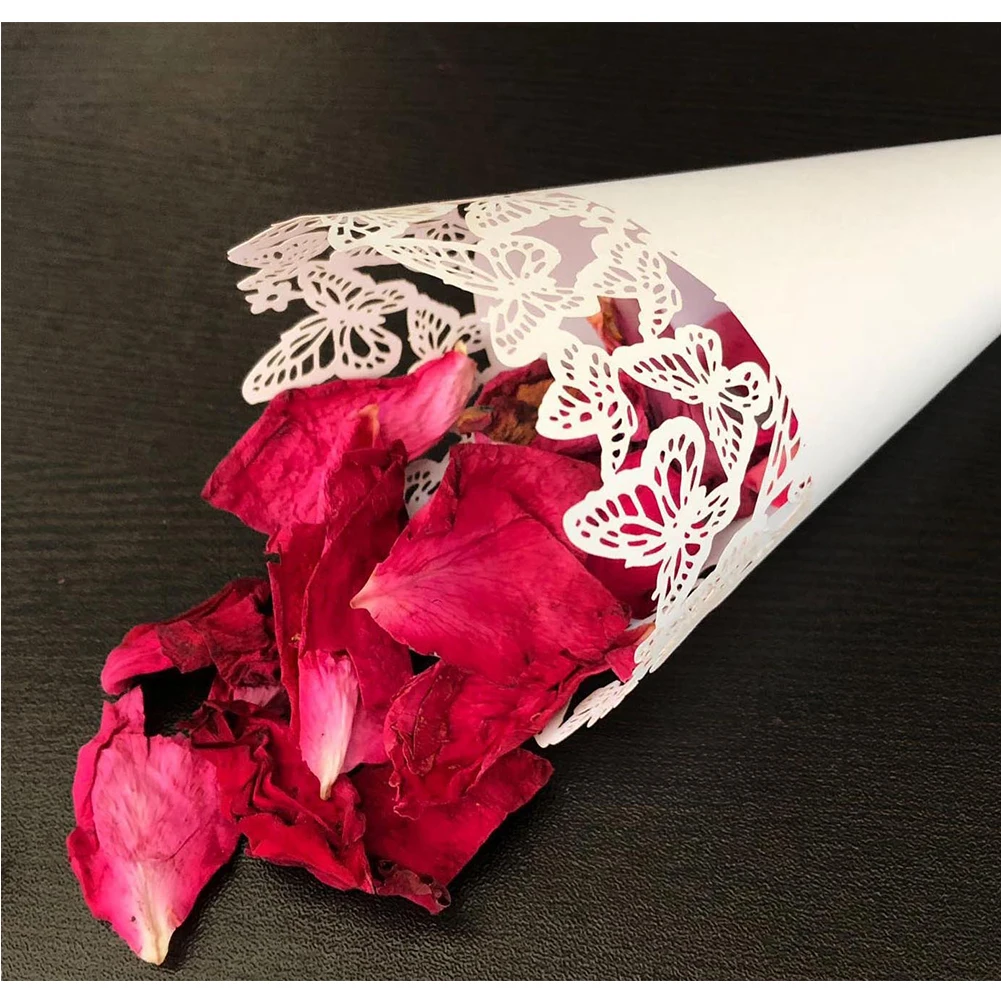 50PCS Lightweight Event Accessory Paper Scatter Flowers Hollow Out Party Confetti Cone Flower Tube Space Saving Crafts DIY White 
50PCS Lightweight Event Accessory Paper Scatter Flowers Hollow Out Party Confetti Cone Flower Tube Space Saving Crafts DIY White