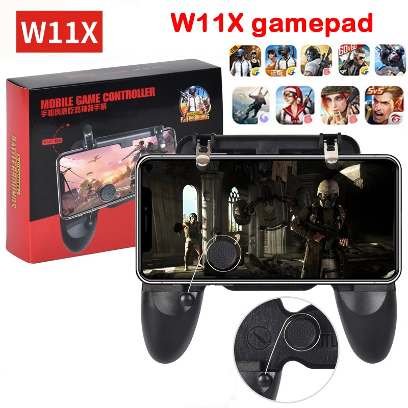 W11X MetalPUBG Mobile Game Controller Gamepad Trigger Aim Button L1R1 Shooter Joystick for IPhone Android Phone Game Pad
W11X MetalPUBG Mobile Game Controller Gamepad Trigger Aim Button L1R1 Shooter Joystick for IPhone Android Phone Game Pad