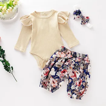 Baby Girl Soild Long Sleeve Romper Print Bow Short Pants Headband Sets Newborn Toddler Infant 2019 Autumn Fashion Outfits
Baby Girl Soild Long Sleeve Romper Print Bow Short Pants Headband Sets Newborn Toddler Infant 2019 Autumn Fashion Outfits