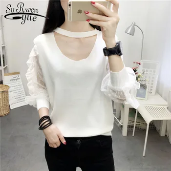 Fashion women sweater V neck lace splice bottom knit sweater elegant 2018 long puff sleeve female ladies sweaters 1621 50
Fashion women sweater V neck lace splice bottom knit sweater elegant 2018 long puff sleeve female ladies sweaters 1621 50
