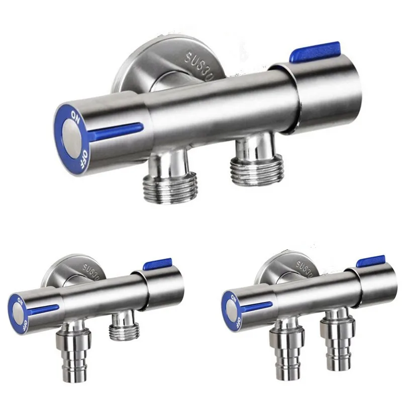 G1/2 304Stainless Steel Triangle Valve One Into Two Out Double Water Double Control Angle Valve Toilet Water Inlet Switch Faucet
G1/2 304Stainless Steel Triangle Valve One Into Two Out Double Water Double Control Angle Valve Toilet Water Inlet Switch Faucet