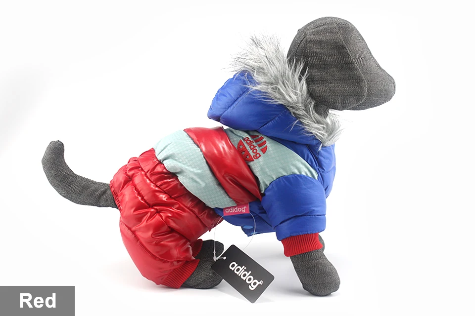 adidog New Winter Pet dog Clothes for Small Medium Dog Pet clothing Coat hoodies Waterproof Super Warm Jacket Snow chihuahua for Winter 413