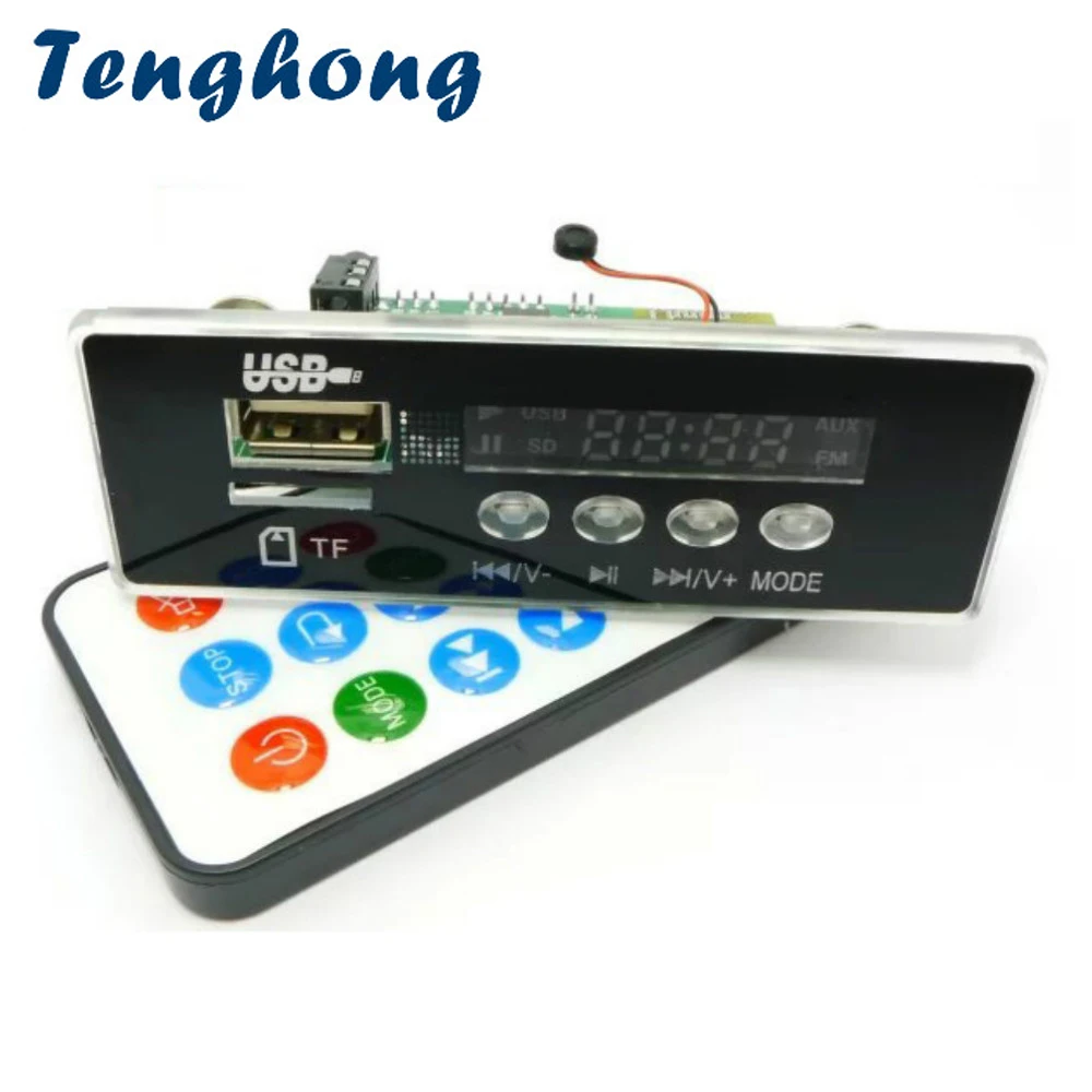 Tenghong LCD MP3 Decoder Board DC12V Headphone Bluetooth 4.2 Lossless Audio Decoding Handsfree Sound WMA WAV APE MP3 USB Card
Tenghong LCD MP3 Decoder Board DC12V Headphone Bluetooth 4.2 Lossless Audio Decoding Handsfree Sound WMA WAV APE MP3 USB Card