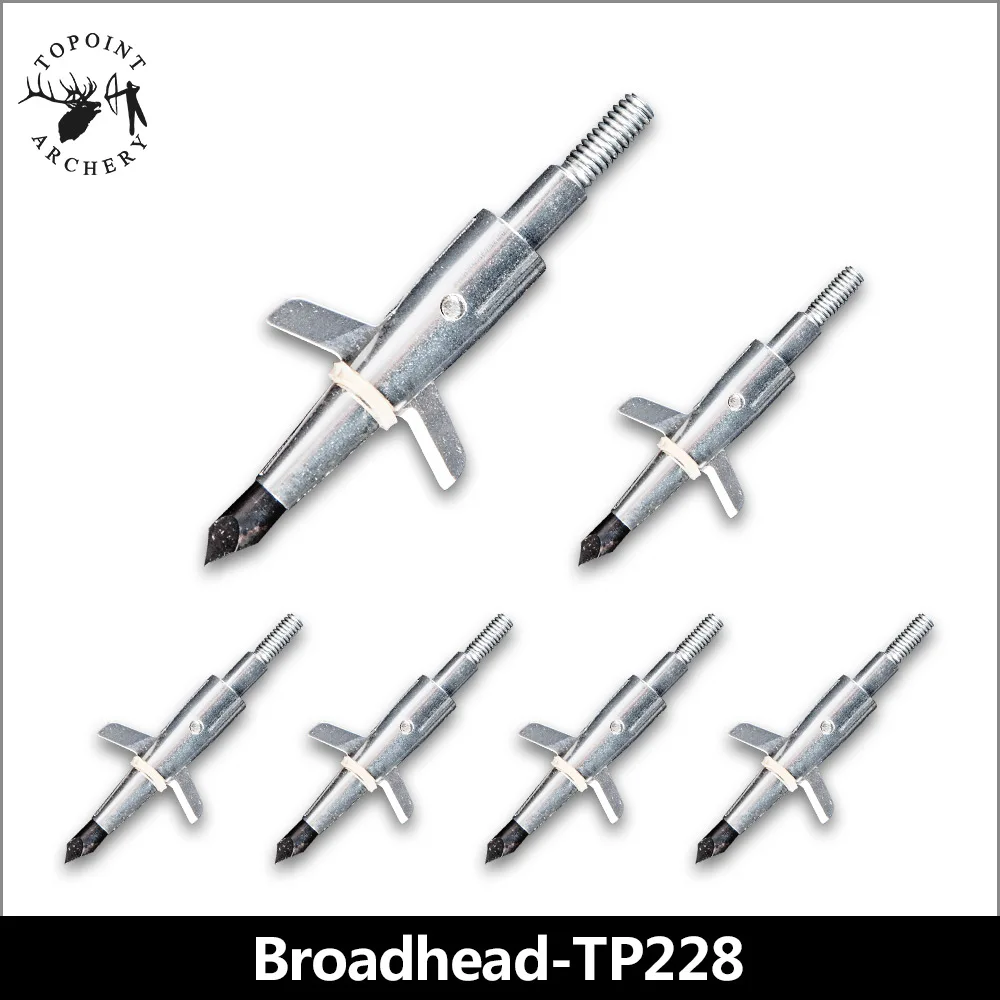 Topoint Archery,6PCS BroadheadsTP228 ,Stainless Steel Hunting Arrowheads Points Broadhead 100 Grain Archery Compound Bow Arrow
Topoint Archery,6PCS BroadheadsTP228 ,Stainless Steel Hunting Arrowheads Points Broadhead 100 Grain Archery Compound Bow Arrow