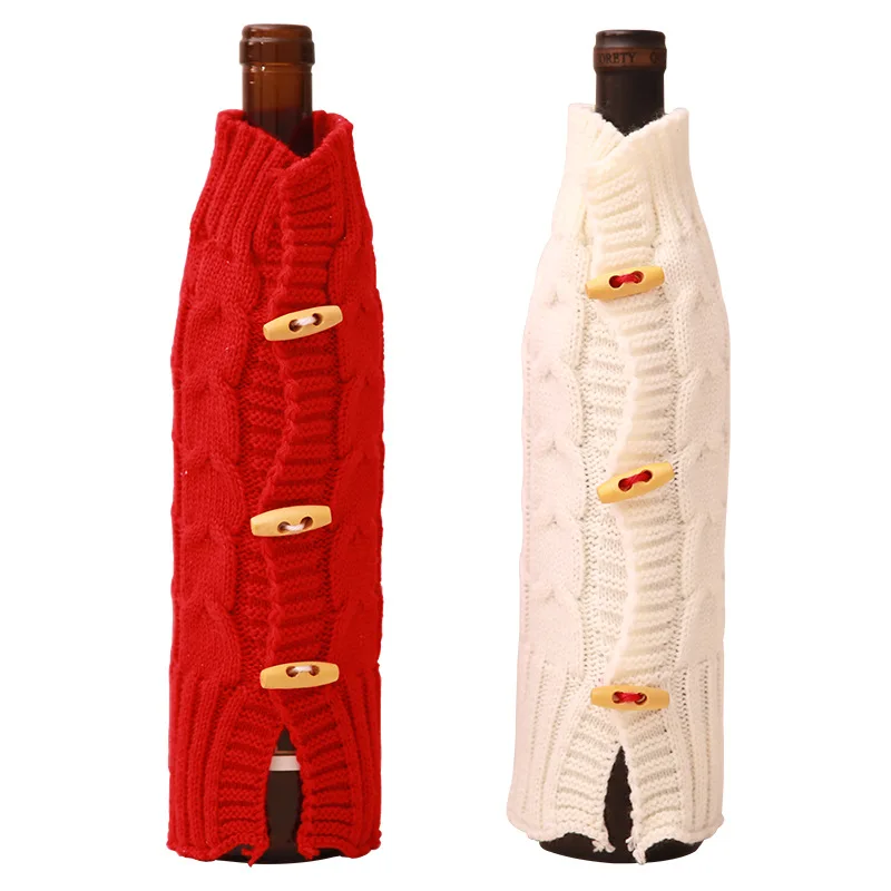 Christmas Decorations Santa Claus Champagne Bottle Set Red Wine Knitted Bottle Cover Set Bar Table Kitchen Decor 2018 Xmas Gifts
Christmas Decorations Santa Claus Champagne Bottle Set Red Wine Knitted Bottle Cover Set Bar Table Kitchen Decor 2018 Xmas Gifts